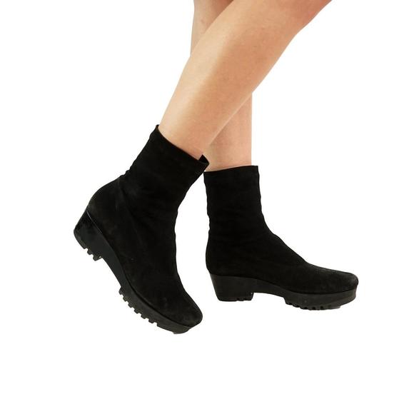 Robert Clergerie black suede ankle sock boots - Picture 2 of 8